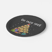 Oh, Taco Tree Funny mexikanisches Essen Ugy Weihna Pappteller (Schrägansicht)