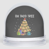 Oh, Taco Tree Funny mexikanisches Essen Ugy Weihna Schneekugeln (Vorderseite)