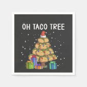 Oh, Taco Tree Funny mexikanisches Essen Ugy Weihna Serviette (Vorderseite)