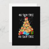 Oh Taco Tree Mexican Food Taco Lover Christmas Xma Einladung (Vorne/Hinten)