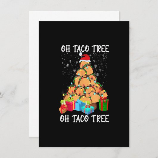 Oh Taco Tree Mexican Food Taco Lover Christmas Xma Einladung (Vorne/Hinten)