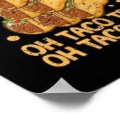 Oh Taco Tree Weihnachten Pajamas Xmas mexikanische Poster (Ecke)