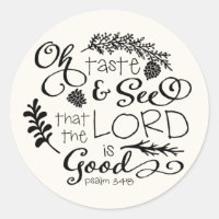 Oh Taste and See Scripting Sticker / Schwarz
