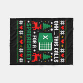 Oh This Calls For A Spreadsheet Christmas Santa Ex Fleecedecke (Vorderseite (Horizontal))