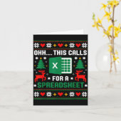 Oh This Calls For A Spreadsheet Christmas Santa Ex Karte (Gelbe Blume)