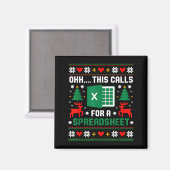 Oh This Calls For A Spreadsheet Christmas Santa Ex Magnet (Vorderseite/Rückseite)