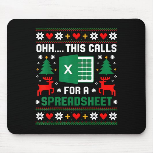 Oh This Calls For A Spreadsheet Christmas Santa Ex Mousepad (Vorne)