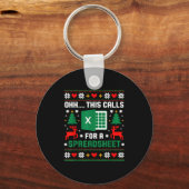 Oh This Calls For A Spreadsheet Christmas Santa Ex Schlüsselanhänger (Vorderseite)