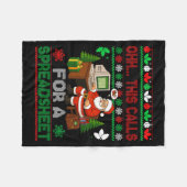 Oh This Calls For A Spreadsheet Christmas Sweater Fleecedecke (Vorderseite (Horizontal))