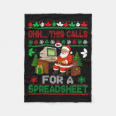 Oh This Calls For A Spreadsheet Christmas Sweater Fleecedecke (Vorderseite)