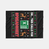 Oh This Calls For A Spreadsheet Christmas Sweater Fleecedecke (Vorderseite (Horizontal))