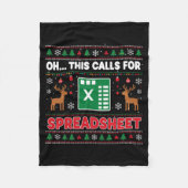 Oh This Calls For A Spreadsheet Christmas Sweater Fleecedecke (Vorderseite)