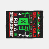 Oh This Calls For A Spreadsheet Christmas Sweater Fleecedecke (Vorderseite (Horizontal))