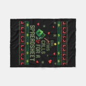 Oh This Calls For A Spreadsheet Christmas Sweater  Fleecedecke (Vorderseite (Horizontal))