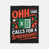 Oh This Calls For A Spreadsheet Christmas Sweater Fleecedecke (Vorderseite)