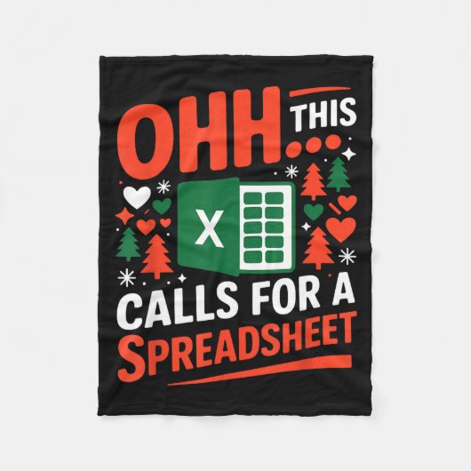 Oh This Calls For A Spreadsheet Christmas Sweater Fleecedecke (Vorderseite)