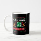 Oh This Calls For A Spreadsheet Christmas Sweater Kaffeetasse (Links)