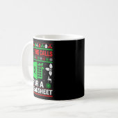 Oh This Calls For A Spreadsheet Christmas Sweater  Kaffeetasse (Vorderseite Links)