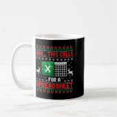 Oh This Calls For A Spreadsheet Christmas Sweater Kaffeetasse (Links)