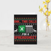 Oh This Calls For A Spreadsheet Christmas Sweater Karte (Gelbe Blume)