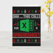 Oh This Calls For A Spreadsheet Christmas Sweater Karte (Gelbe Blume)