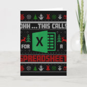 Oh This Calls For A Spreadsheet Christmas Sweater Karte (Vorderseite)
