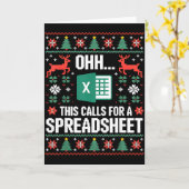 Oh This Calls For A Spreadsheet Christmas Sweater Karte (Gelbe Blume)