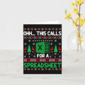 Oh This Calls For A Spreadsheet Christmas Sweater Karte (Gelbe Blume)