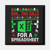 Oh This Calls For A Spreadsheet Christmas Sweater Magnet (Vorne)