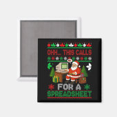 Oh This Calls For A Spreadsheet Christmas Sweater Magnet (Vorderseite/Rückseite)