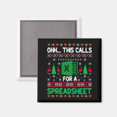 Oh This Calls For A Spreadsheet Christmas Sweater Magnet (Vorderseite/Rückseite)