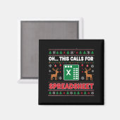 Oh This Calls For A Spreadsheet Christmas Sweater Magnet (Vorderseite/Rückseite)