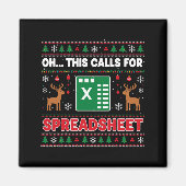 Oh This Calls For A Spreadsheet Christmas Sweater Magnet (Vorne)