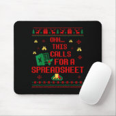 Oh This Calls For A Spreadsheet Christmas Sweater  Mousepad (Mit Mouse)