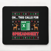 Oh This Calls For A Spreadsheet Christmas Sweater Mousepad (Vorne)