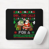 Oh This Calls For A Spreadsheet Christmas Sweater Mousepad (Mit Mouse)