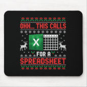 Oh This Calls For A Spreadsheet Christmas Sweater  Mousepad (Vorne)