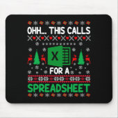 Oh This Calls For A Spreadsheet Christmas Sweater Mousepad (Vorne)