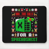 Oh This Calls For A Spreadsheet Christmas Sweater Mousepad (Vorne)