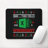 Oh This Calls For A Spreadsheet Christmas Sweater Mousepad (Mit Mouse)