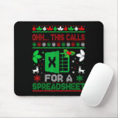 Oh This Calls For A Spreadsheet Christmas Sweater Mousepad (Mit Mouse)