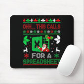 Oh This Calls For A Spreadsheet Christmas Sweater Mousepad (Mit Mouse)