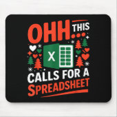 Oh This Calls For A Spreadsheet Christmas Sweater  Mousepad (Vorne)