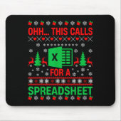 Oh This Calls For A Spreadsheet Christmas Sweater  Mousepad (Vorne)