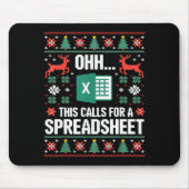 Oh This Calls For A Spreadsheet Christmas Sweater Mousepad (Vorne)