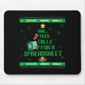 Oh This Calls For A Spreadsheet Christmas Sweater  Mousepad (Vorne)