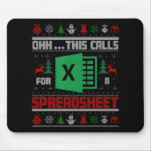 Oh This Calls For A Spreadsheet Christmas Sweater  Mousepad (Vorne)