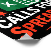 Oh This Calls For A Spreadsheet Christmas Sweater Poster (Ecke)