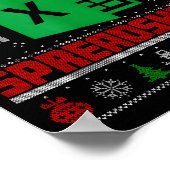Oh This Calls For A Spreadsheet Christmas Sweater  Poster (Ecke)