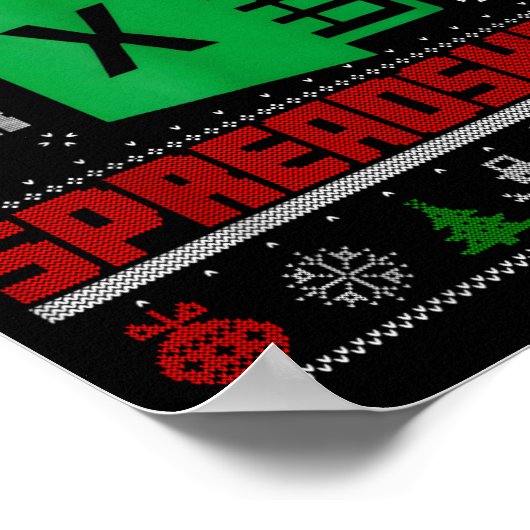 Oh This Calls For A Spreadsheet Christmas Sweater  Poster (Ecke)